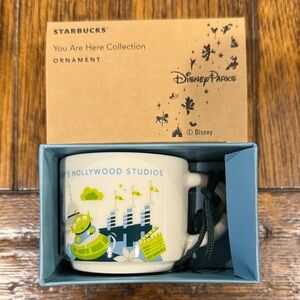 NEW RARE Starbucks YOU ARE HERE Disney Parks HOLLYWOOD STUDIOS Ornament Mug